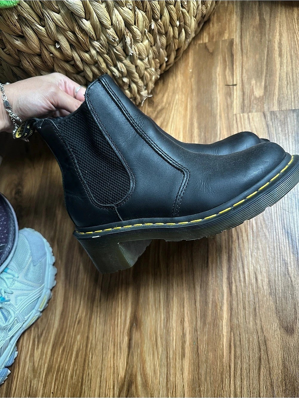 Dr. Martens Leather Heel Chelsea Boots Black
